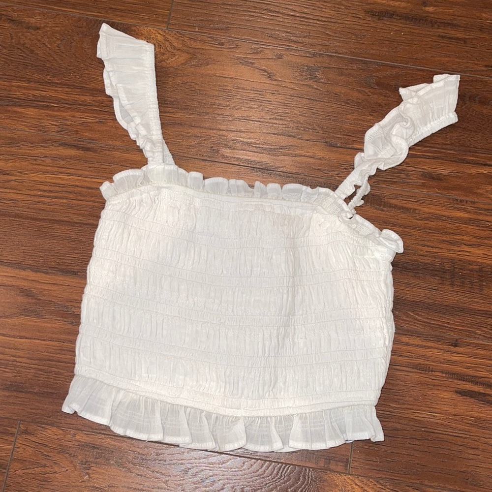 Skylar + Madison white crop top
